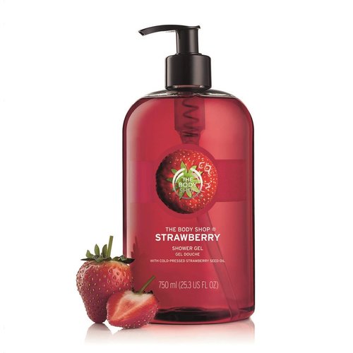 The Body Shop Strawberry Shower Gel Jumbo, 25.3 Fluid Ounces (Packaging May Vary)