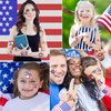 HOWAF 4th of July Temporary Tattoo, Independence Day Shine Metallic Tattoo Stickers for American July Fourth Party USA Patriotic Party Decorations, Red White Blue Foil Face Tattoos