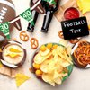 Football party decoration supplies 24sets This includes Dessert plates, dining plates, cups, banners, napkins, hanging spirals, and floor to ceiling tablecloths , for football match days