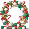 Christmas Balloons Garland Arch Kit,123pcs Red Green White and Gold for Christmas Xmas New Year Decor Party Supplies