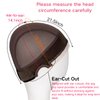 Isshin Beauty Wig Grip Cap Women Adjustable: Wig Gripper with Ear-Cutouts Natural Lace Edge - Gluless Non Slip-Off Band with Velcro No-Headache Comfortable Breathable (Brown)