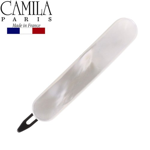 Camila Paris CP2822 French Hair Barrette Clip for Girls, Handmade, Nacar, Metal-Free Closure Strong Hold Grip Hair Clips for Women, No Slip and Durable Styling Girls Hair Accessories, Made in France
