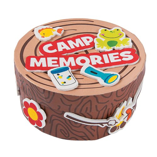 Fun Express Camp Memories Box Craft Kit - Crafts for Kids and Fun Home Activities - Vacation Bible School Supplies/Decor - 12