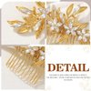 JAKAWIN Crystal Wedding Hair Comb Gold Flower Hair Piece Bride Accessories For Women Bridal Decorative