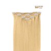 20" Clip in Hair Extensions Remy Human Hair for Women - Silky Straight Human Hair Clip in Extensions 75grams 4pieces Bleach Blonde #613 Color