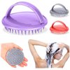 Purple Shampoo Brush, Hair Brush with Massager, Scalp Exfoliator, Plastic/Rubber for Shower or Bath, Thick Thin Hair, Curly Straight, Deep Clean, Use Conditioner Also,One Size Hair Brushes