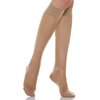 Alpha Medical 8-15 mmHg Compression Knee High Stockings, Graduated Compression & Support Hosiery Fine Italian Made Fashionable Sheer Stockings (Size 4 Nude)
