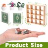 Motionchic 20 Pcs Dollhouse Decoration Accessories Include 16 Pcs 1: 12 Dollhouse Miniature Book 1 Pcs Dollhouse Display Shelf 16 Grid Shelves Wooden Bookshelf 2 Pcs Doll House Mini Plant and Vase