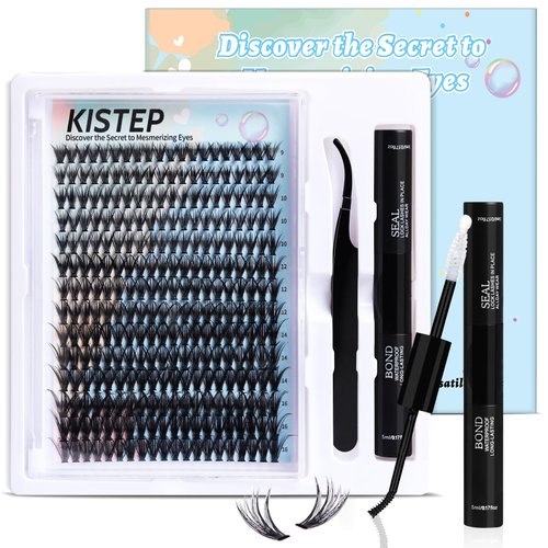 DIY Lash Extension Kit, 280Pcs Lash Clusters, Individual Eyelash Extensions Kit with Natural Look...