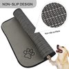 Sinland Microfiber Pet Bowl Mat Dish Drying Mat with Anti-Skid Backing 14.2Inch x 24Inch Grey
