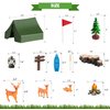 15PCS Camping Cake Decorations - Camping Cake Toppers Fireside Camp Decor Set for Kids Camper Camping Fans' Birthday Party Cake Decors