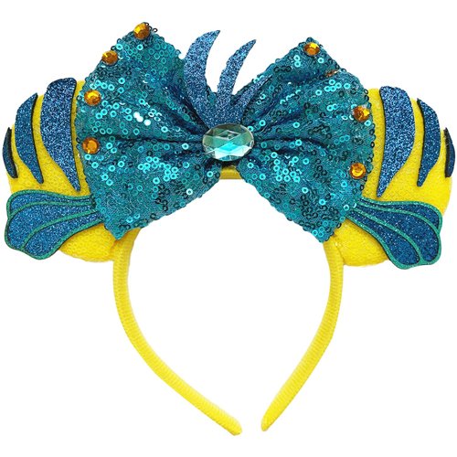 FUGUIZHU Mouse Ear Headband,Dory Fish Ear Hairband,Sequin Princess Bow Ears Hairband for Women Adult Cosplay Birthday Party Decorations Favor Glitter Hair Accessory(4)