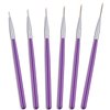 Maitys 6 Pieces Eyeliner Brush Fine Point Eyeliner Eye Makeup Gel Eyeliner Fiber Bristles Eyeliner Brush Applicators Cosmetic Eye Wands Eyeliner(Vivid Style)