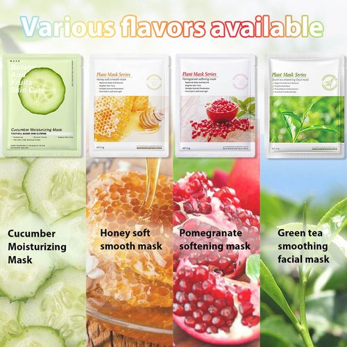 Kaely 10 Pack Variety Sheet Masks,Spa Party Face Masks for Kids Skin Care,Facial Mask Skincare Set Korean,Moisturize,Brighten,Nourish for All Skin Types,Birthday Gifts for Women Men Girls,Set01