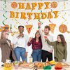 Refavor Pizza Party Decorations - 11PCS Pizza Birthday Party Decorations Pizza Happy Birthday Banners Hanging Swirl Pizza Theme Honeycomb Centerpieces Table Decor Supplies Pizza Decorations for Party