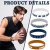 Deekin 32 Pcs Football Silicone Bracelets Football Party Favor Bracelet Football Motivational Rubber Bracelets for Men Women Fan Party Favors Sport Theme Birthday Party Supplies Gifts (Classic)