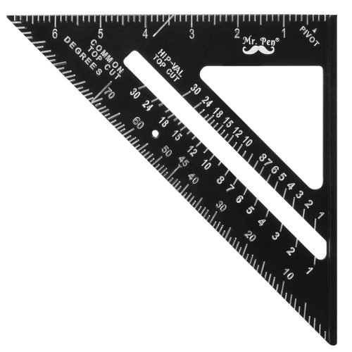 Mr. Pen- Rafter Square, Metal Square, 7 Inch, Carpenters Square, Square Tool, Metal Square Ruler,...