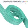 VIVAGLORY Traffic Handle Dog Leash, Two Padded Soft Handles Dog Leash, Strong Reflective & Metal Hook Training Dog Lead, Turquoise