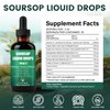 Soursop 10 in 1 Extract Drops, Soursop Bitters Liquid Drops with Sea Moss, Turmeric, Moringa, Oregano, Black Seed Oil, Ashwagandha, Chlorophyll, Sugar/Gluten Free, Natural Flavor (1)
