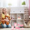 ONEST 32 Pieces Dollhouse Furniture Set Mini House Accessories with Bedroom Living Room Bathroom Kitchen Miniature 1:12 Furniture Accessories Model for Kids