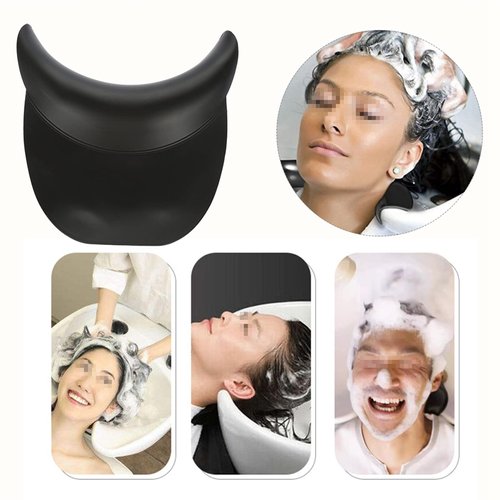 Shampoo Bowl Neck Cushion, Professional Shampoo Bowl Neck Cushion with Suction Cups Design Silicone Salon Sink Neck Rest for Wash Basin Hair Washing Tray for Sink at Home