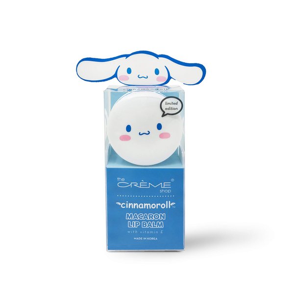 The Crème Shop x Sanrio Hello Kitty Macaron Lip Balm (Cinnamoroll) Korean Cute Scented Pocket Portable Soothing Advanced Must-Have on-The-go
