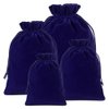 Lucky Monet 25/50/100PCS Velvet Drawstring Bags Jewelry Pouches for Christmas Birthday Party Wedding Favors Gift Candy Headphones Art and DIY Craft (25Pcs, Royal Blue, 4” x 6”)