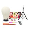 STUDIO LIMITED Mannequin Head Tripod Stand Adjustable with PU Canvas Block Head 10 Pcs (25 Inch)