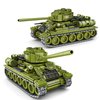 Eniye WW2 T34 Tank Building Block Toy Set (506 Blocks) World War 2 Soviet T-34 Army Tank Models Toys Military Building Kit, Great Gifts for Boys Kids Age 6-14