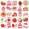 Konsait Strawberry Temporary Tattoos, 96Pcs Berry Sweet Strawberry Shortcake Birthday Party Decorations Tattoos, Strawberry Party Favors & Strawberry Goodie Bag Stuffers, 48 Design