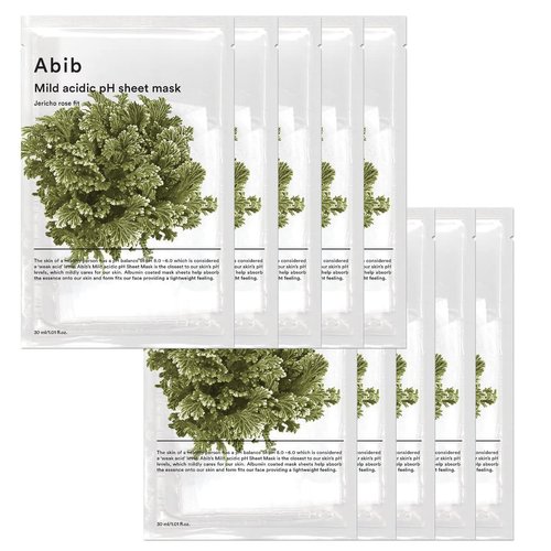 Abib Mild Acidic Ph Sheet Mask Jericho Rose Fit 10 Sheets I Nourishing Facial Mask