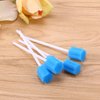 Healifty 100pcs Mouth Sponge Swabs Disposable Sponge Stick Oral Care Sponge Swab Tooth Cleaning Sponge (Blue)