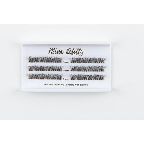 Linx 3D DIY False Cluster Eyelashes Reusable Lash Extensions Multipack (10mm-16mm) and Refills (Minx 14mm Refill)