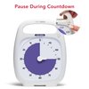 TIME TIMER PLUS 120 Minute Desk Visual Timer Countdown Timer with Portable Handle for Classroom, Office, Homeschooling, Study Tool, with Silent Operation (White)