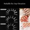 Beetles Acrylic Nails Kit 488 Pcs 3 Styles Clear Coffin Ballerina Stiletto Nail Tips Gel Tips Set False Nails Extension Gel Nail Art Gift for Women