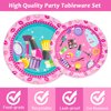 gisgfim 96 Pcs Spa Birthday Party Plates Napkins Supplies Set Spa Party Tableware Paper Dinnerware Decorations Favors for girls for Spa Birthday Party Baby Shower for 24 Guests