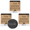 Niyok Natural Cosmetics Solid Moisturizing Face Wash Bar, For Normal to Sensitive Skin, Patchouli Scent, 80g, 3-Pack