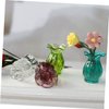 Toyvian 5pcs Mini Vase Resin Doll Vase Miniature Dollhouse Items Tiny Houses Accessories Doll Vases Dollhouse Home Decoration Dollhouse Stuff Micro Flower Vase Work Desktop Statue Plastic