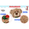 Bakalizoo 12'' Stuffed Teddy Bear Dolls with Rose, Soft Plush Animal Toys for Valentine's Day Her/Girlfriend Lover Mom Kids Gifts