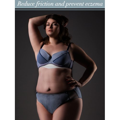 Zhanmai 6 Pcs Sweat Bra Liners 17.72 Inch Under Bra Pads for Sweating Sweat Liner Absorber Cotton Pad Under Breast for Women (White)