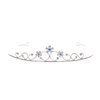 Princess Bridesmaid Flower Girl Rhinestone Crystal Tiara (Blue Crystals Silver Plated) T460