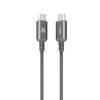 ADAM ELEMENTS CASA P200 USB-C to USB-C 240W Braided Charging Cable, USB 2.0, 480Mbps Data Transfer for iPhone 15 Series (Grey, 6.5ft)