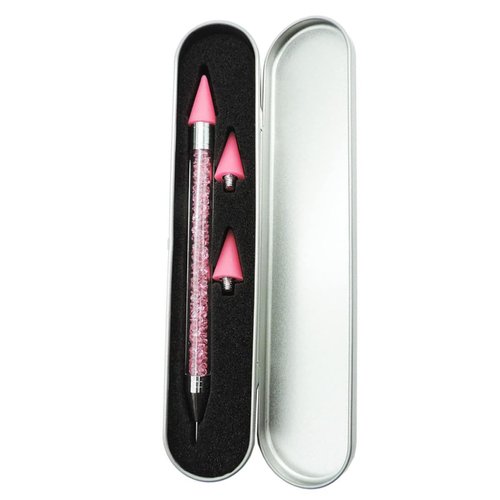 Mouygj Rhinestone Picker Dotting Pen, Nail Dotting Tool Double Head Wax Pen, Rhinestone Pickup Tool for DIY Nail Art