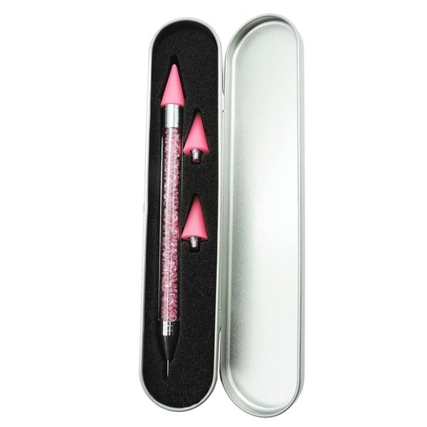 Mouygj Rhinestone Picker Dotting Pen, Nail Dotting Tool Double Head Wax Pen, Rhinestone Pickup Tool for DIY Nail Art