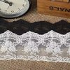 Sourcemall Lace Trim Ribbon, Delicate Crown Ribbon for Crafts Sewing and Bridal Wedding Dress Applique Decorations, 3.3inch Width 5 Yards/Lot (Black)