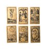Vieux Monde Express The Tea-Stained Tarot & Guide | Classic Tarot Cards | Made in USA | Linen Finish | 78 Cards | Full Size | 4.75 by 2.75