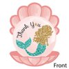 Big Dot of Happiness Let's Be Mermaids - Shaped Baby Shower, Birthday Party Thank You Note Cards with Envelopes - Set of 12