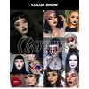 4Pcs Gothic Style Lipstick Kit, Goth Makeup Black Matte Lipstick, Stay Moisturizing, Long Lasting Lip Stick for Halloween Festival Lip Makeup, Beautiful Gothic Finish (Color C, 2.6 Ounce (Pack of 4))