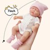 Mire & Mire Reborn Baby Dolls 7 Inch Silicone Doll Mini Realistic Newborn Baby Dolls Silicone Full Body Stress Relief Hand Made（B）