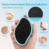 Glass Foot File Callus Remover - Foot Scrubber and Heel Scraper for Dead Skin Removal, Foot Buffer Pedicure Tool, Perfect for Men and Women, Get Soft, Smooth Foot (Blue)